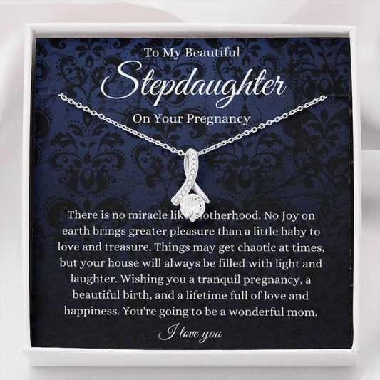 Stepdaughter Necklace, Stepdaughter Pregnancy Necklace, Gift For Mom To Be, Expecting Mom