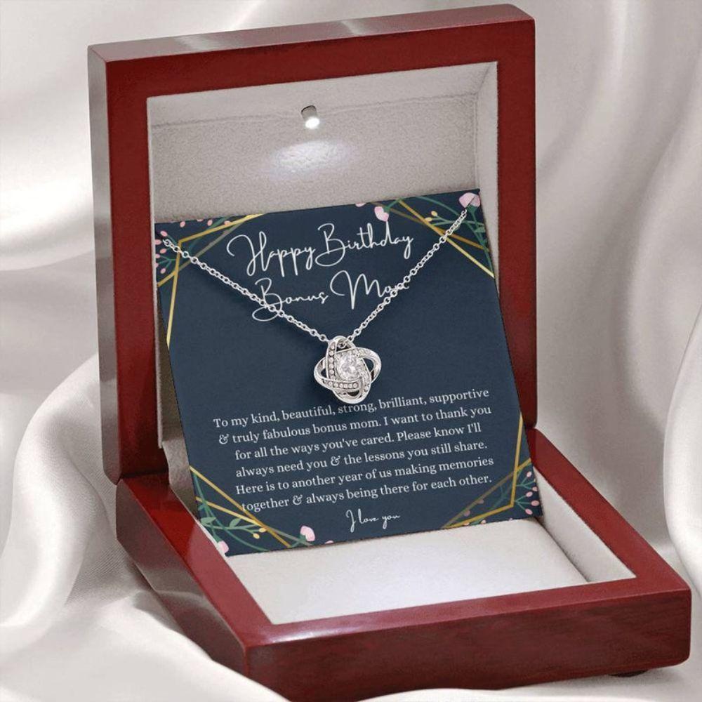 Stepmom Necklace, Birthday Gift For Stepmother Bonus Mom From Stepdaughter Stepson