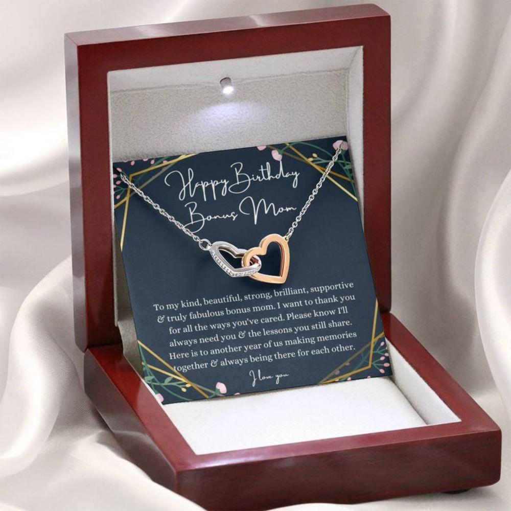 Stepmom Necklace, Stepmom Birthday Necklace, Gift For Stepmother Bonus Mom From Stepdaughter Stepson