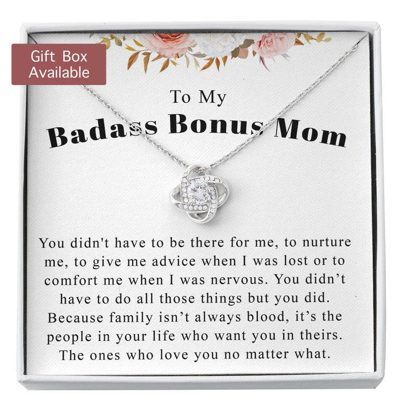 Stepmom Necklace, Bonus Mom Gift, Bonus Mom Necklace, Step Mom Gift, Bonus Mom Mother's Day Necklace Gift