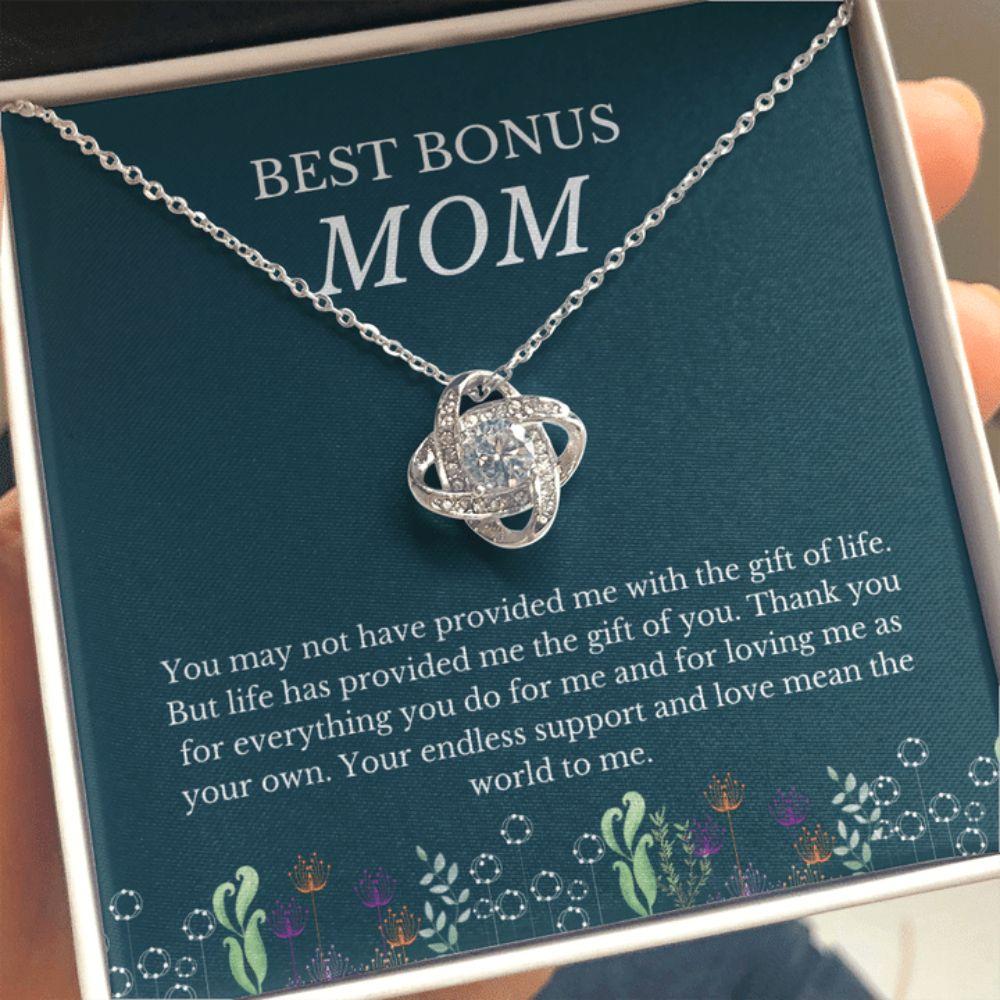 Stepmom Necklace, Bonus Mom Gift For Step Mother Gift From Bride, Step Mom Gift For Stepmom Necklace, Step Mom Wedding Gift