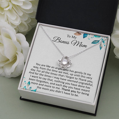 Stepmom Necklace, Bonus Mom Necklace, Bonus Mom Gift For Christmas, Birthday & Mother’S Day | Step Mom Card From Daughter / Son, Step Mom Wedding Gift