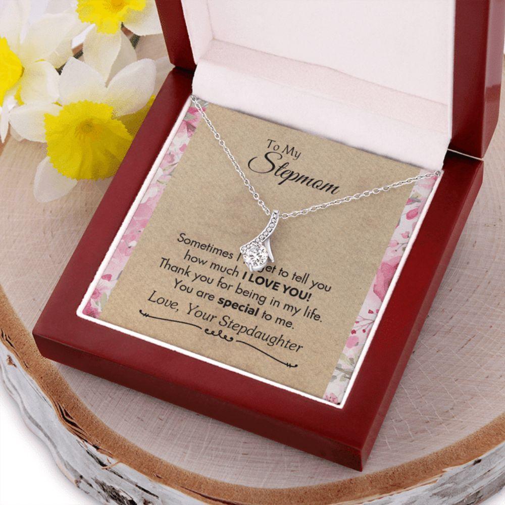 Stepmom Necklace, Gift For Stepmom From Stepdaughter, You Are Special To Me Alluring Necklace