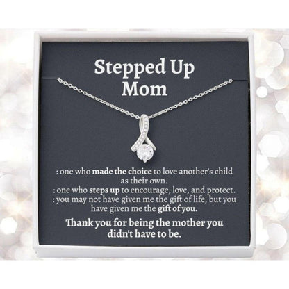 Stepmom Necklace, Meaningful Stepmom Gift, Stepmom Birthday Necklace, Thank You Stepmom, Bonus Mom Necklace, Unbiological Mom Gift