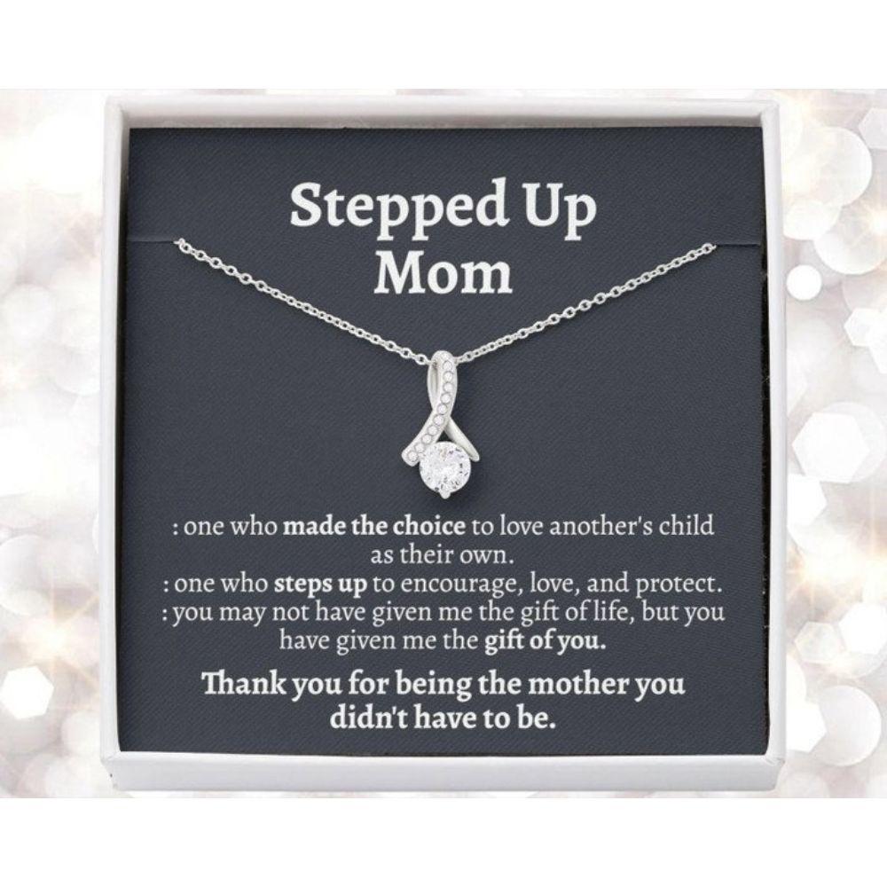 Stepmom Necklace, Meaningful Stepmom Gift, Stepmom Birthday Necklace, Thank You Stepmom, Bonus Mom Necklace, Unbiological Mom Gift