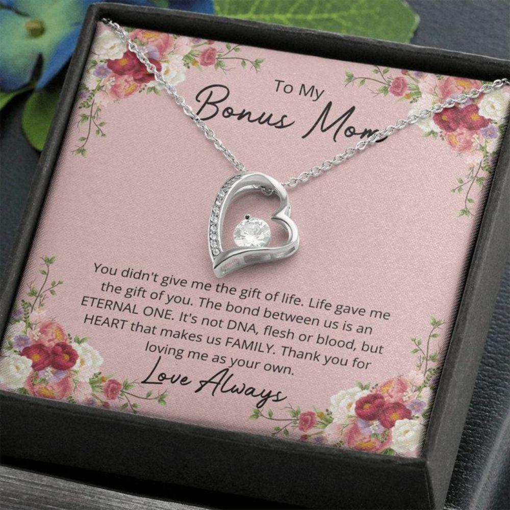 Stepmom Necklace, Mothers Day Necklace Bonus Mom - Forever Love Necklace