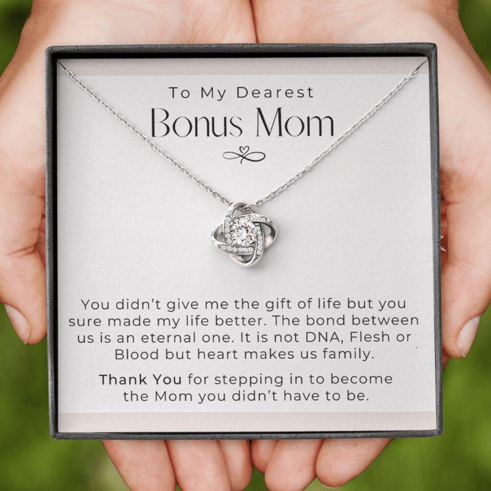 Stepmom Necklace, Mothers Day Necklace Bonus Mom - You Made My Life Better Necklace