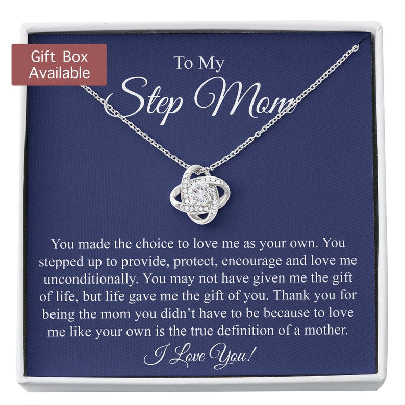 Stepmom Necklace, Step Mom Gift, Step Mom Wedding Gift, Step Mom Birthday Necklace Gift, Bonus Mom Necklace, Bonus Mom Gift