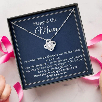Stepmom Necklace, Stepped Up Mom, Bonus Mom Gift, Step Mom Necklace, Step Mom Birthday Necklace, Bonus Mom Necklace