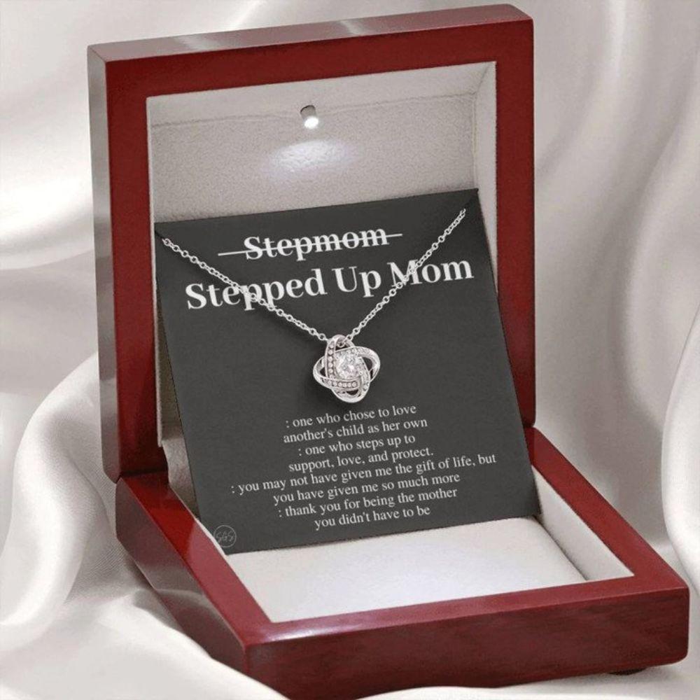Stepmom Necklace, Stepped Up Mom, Gift For Stepmom, Bonus Mom Necklace, Stepmother, Second Mama, From Step Daughter, Step Son