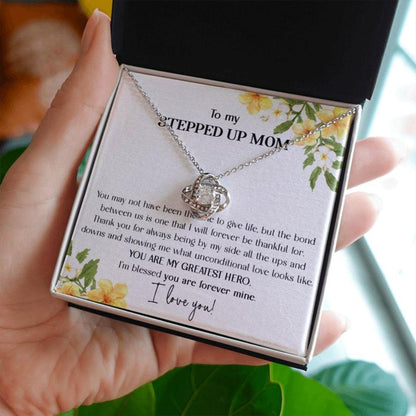 Stepmom Necklace, To My Stepped Up Mom Gift Necklace, Meaningful Mother’S Day Necklace For Stepped Up Mom, Stepmom Gift From Stepdaughter, Stepson