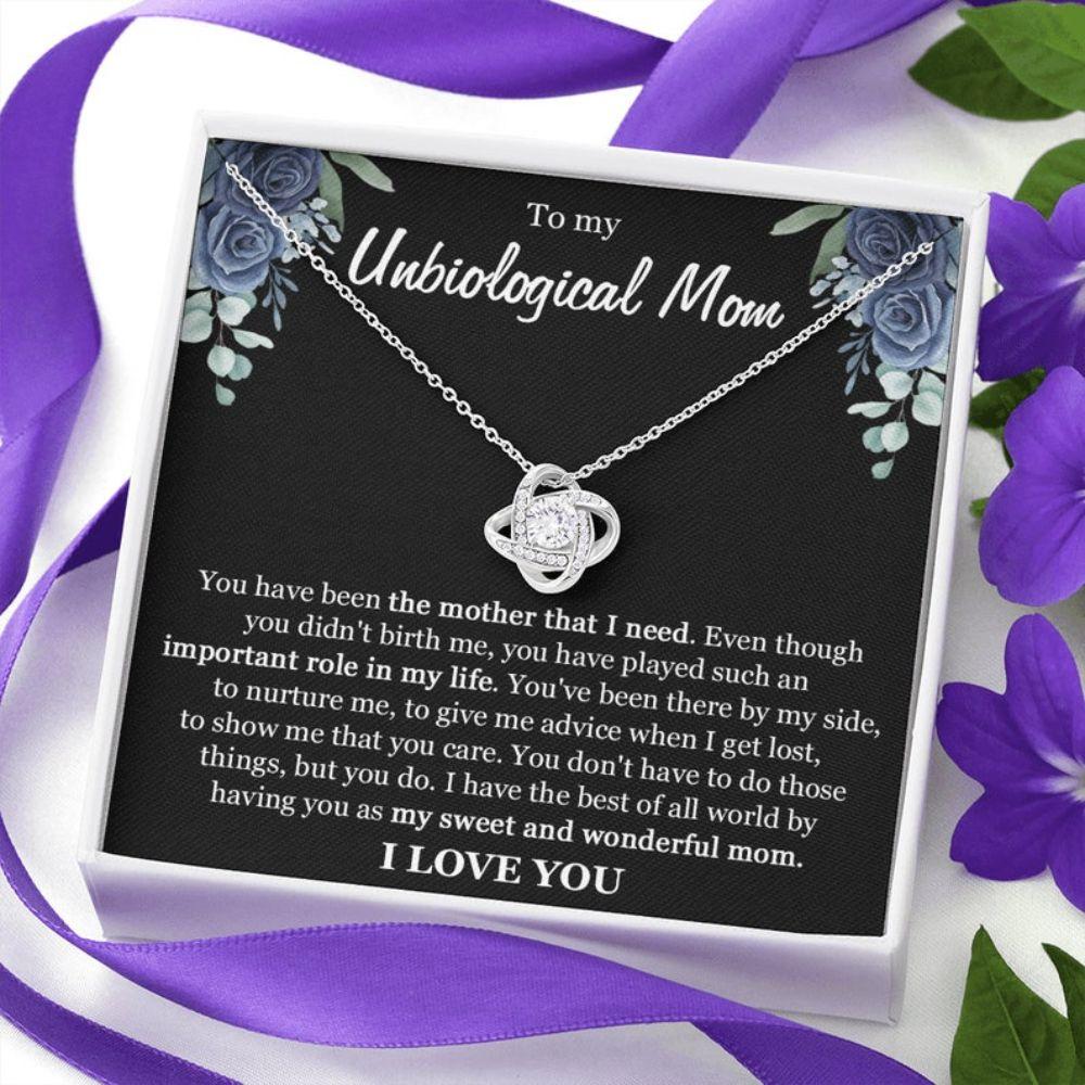 Stepmom Necklace, Unbiological Mom Necklace, Sentimental Gift For Bonus Mom, Adopted Mom Gift For Mother’S Day, Appreciation Gift For Unbiological Mom
