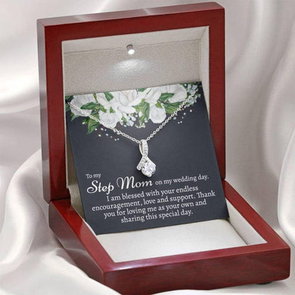 Stepmom Necklace, Stepmom Wedding Day Necklace Gift, Gift To Stepmom From Stepdaughter Bride