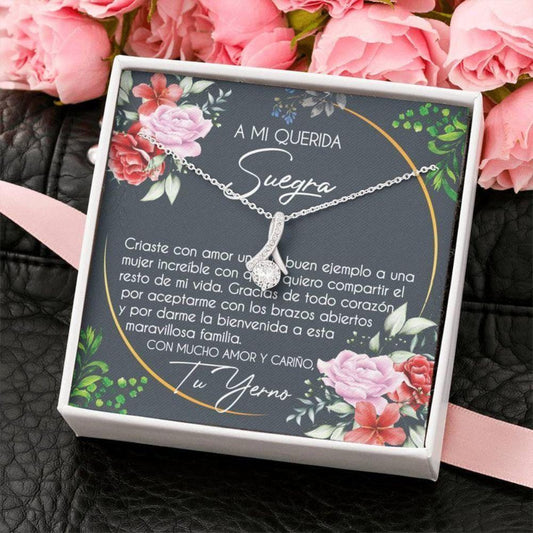 Mother-In-Law Necklace, Suegra Gift, Regalo Para Mi Suegra, Spanish Mother-In-Law Necklace Gift From Son-In-Law Gifts for Mother (Mom) Rakva