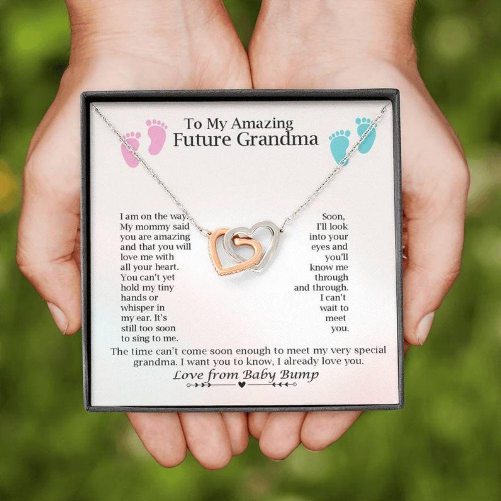 Grandmother Necklace, To My Amazing Future Grandma Necklace “ Grandmother Announcement “ Grandma To Be Gift