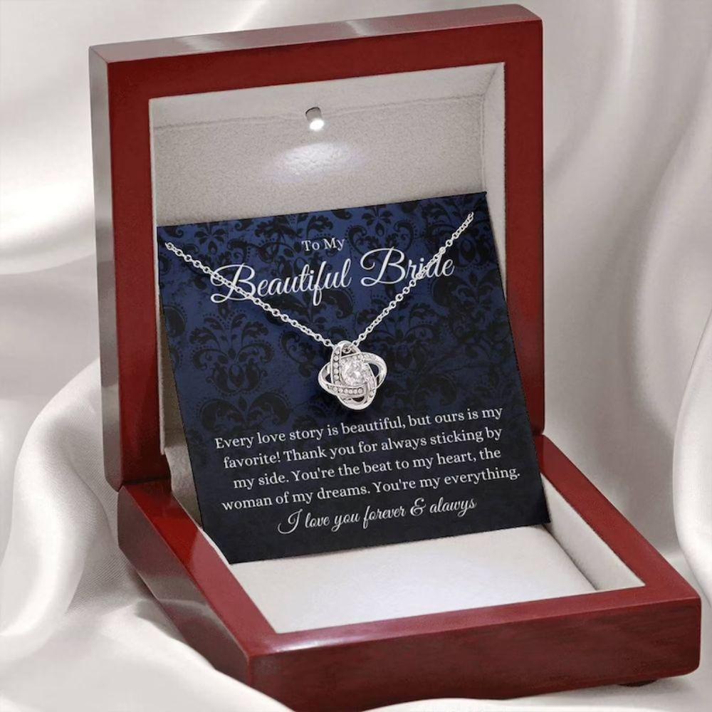 Future Wife Necklace, To My Beautiful Bride Necklace From Groom, Wedding Day Gift To Future Wife
