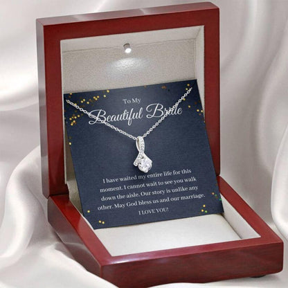 Future Wife Necklace, To My Beautiful Bride Necklace Gift From Groom, Wedding Day Gift For Bride, To Future Wife