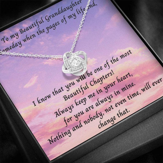 Granddaughter Necklace, To My Beautiful Granddaughter Gift Necklace “ Someday When The Pages Of My Life End Rakva