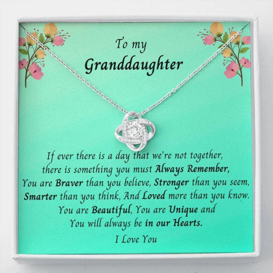 Granddaughter Necklace, To My Beautiful Granddaughter Necklace Gift “ Braver Than You Believe Rakva