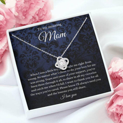 Mom Necklace, To My Beautiful Mom Necklace, Mother’S Day Gift For Mom From Son, Thank You Mom