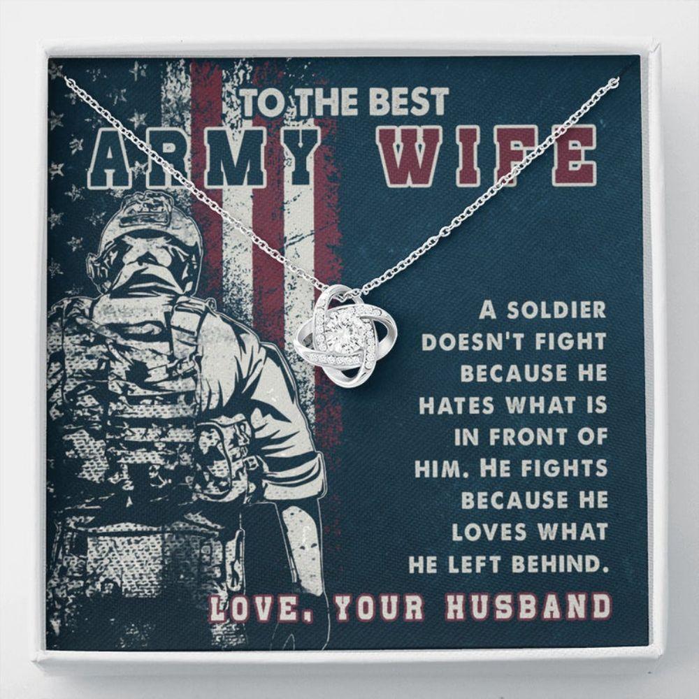 Wife Necklace, To My Best Army Wife Necklace, Gift For Soldier Wife, Military Wife