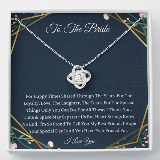 Friend Necklace, Sister Necklace, To My Best Friend On Your Wedding Day Necklace Gift, To Bride Necklace For Friend’S Wedding Day