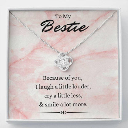 Friend Necklace, Sister Necklace, To My Bestie Necklace, Because Of You, Gift For Best Friends, Bff, Friendship