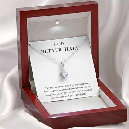 Girlfriend Necklace, Wife Necklace, To My Better Half Necklace, You Complete Me, Gift For Girlfriend Wife
