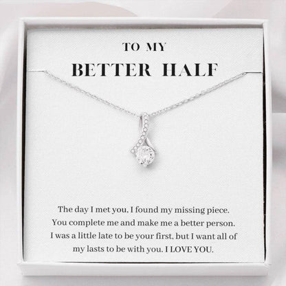 Girlfriend Necklace, Wife Necklace, To My Better Half Necklace, You Complete Me, Gift For Girlfriend Wife