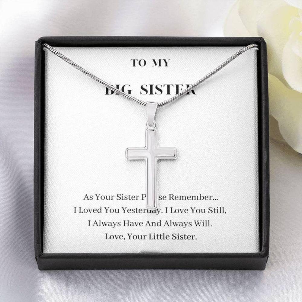 Sister Necklace, To My Big Sister Necklace, Always Will Love You, Birthday Gift For Sister