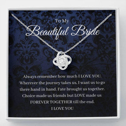 Wife Necklace, To My Bride Necklace Gift From Groom, Groom To Future Wife Wedding Day Gift