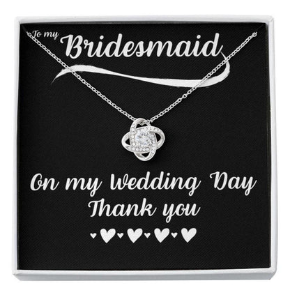 Friend Necklace, To My Bridesmaid Necklace, Thank You Gift For Bridesmaid, Wedding Day Gift