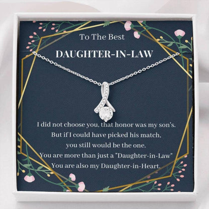 Daughter-In-Law Necklace, To My Daughter-In-Law Necklace, Gift For Bonus Daughter Wedding Gift