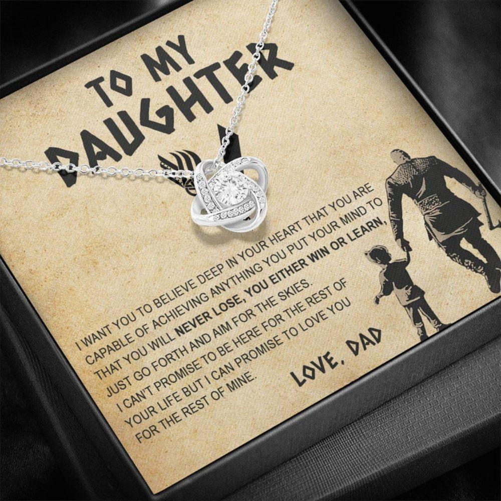 Daughter Necklace, To My Daughter Necklace, Gift For Daughter From Dad, Daughter Necklace Viking Style