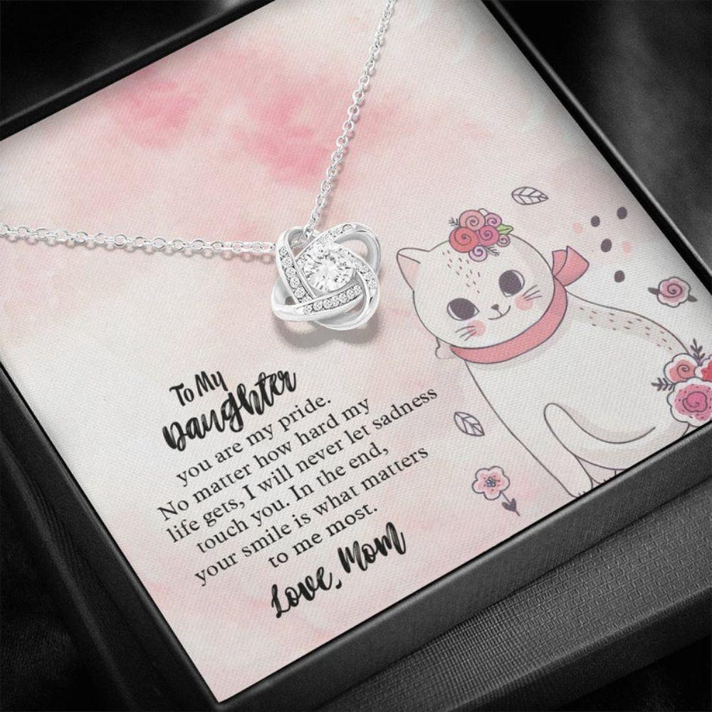 Daughter Necklace, To My Daughter Necklace, Gift For Daughter From Mom, Cat Daughter Necklace