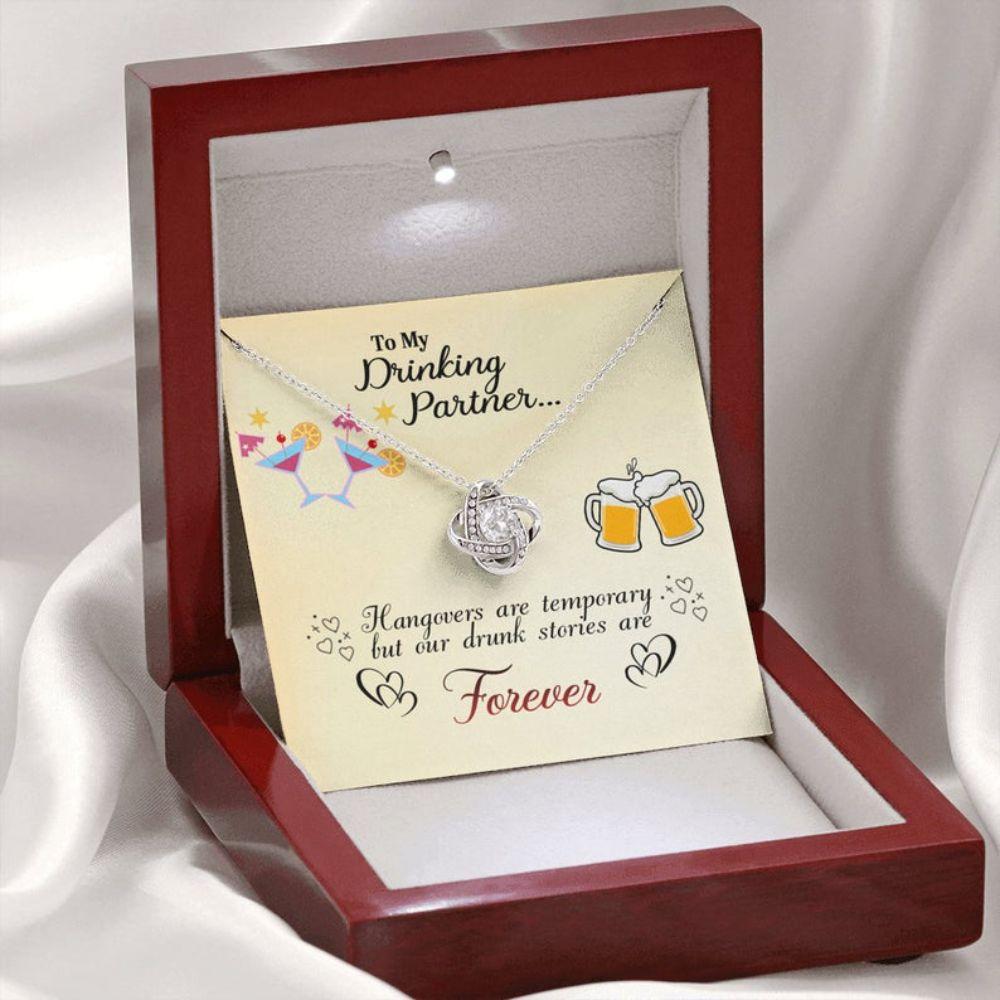 Girlfriend Necklace, To My Drinking Partner Necklace, Gift For Drinking Partner, Drinking Partner Gift Set