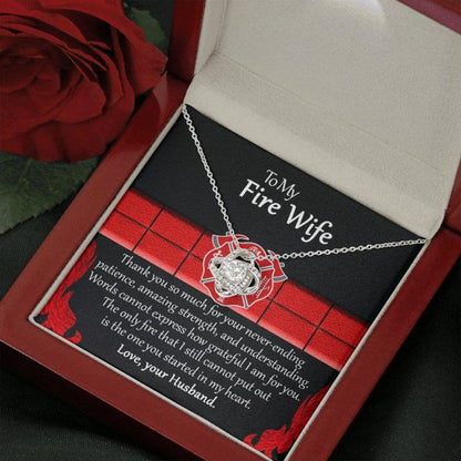 Wife Necklace, To My Fire Wife Necklace From Your Fireman Husband, Firefighters Wife Gift, Thin Red Line