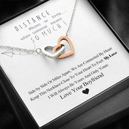 Girlfriend Necklace, Future Wife Necklace, To My Girlfriend Distance Means So Little Necklace “ Long Distance Relationship Gift