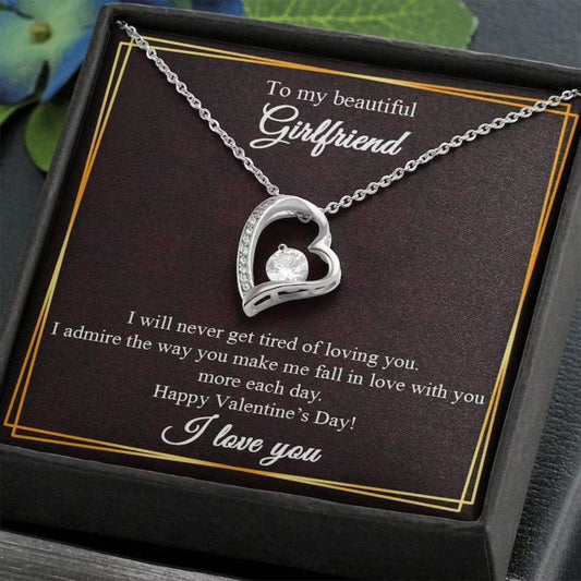 Gift For Girlfriend Necklace, Valentine Gift For Her-925 Sterling Silver Pendant