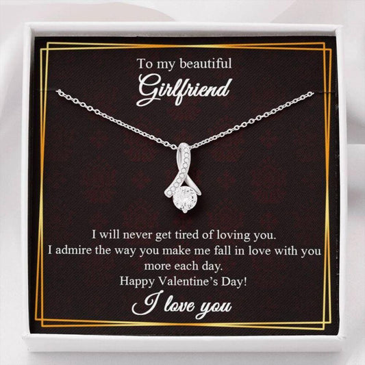Valentine Gift To My Girlfriend Necklace, Gift For Her - 925 Sterling Silver Pendant