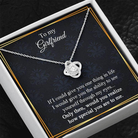 To My Girlfriend Gift Necklace, Gift For Her, Valentine-925 Sterling Silver Pendant