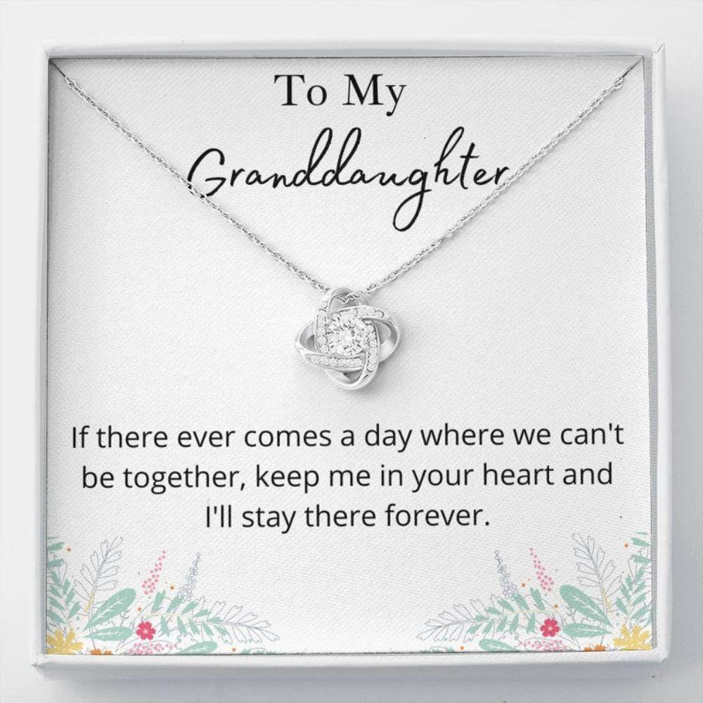 Granddaughter Necklace, To My Granddaughter Necklace Gift, Keep Me In Your Heart Necklace