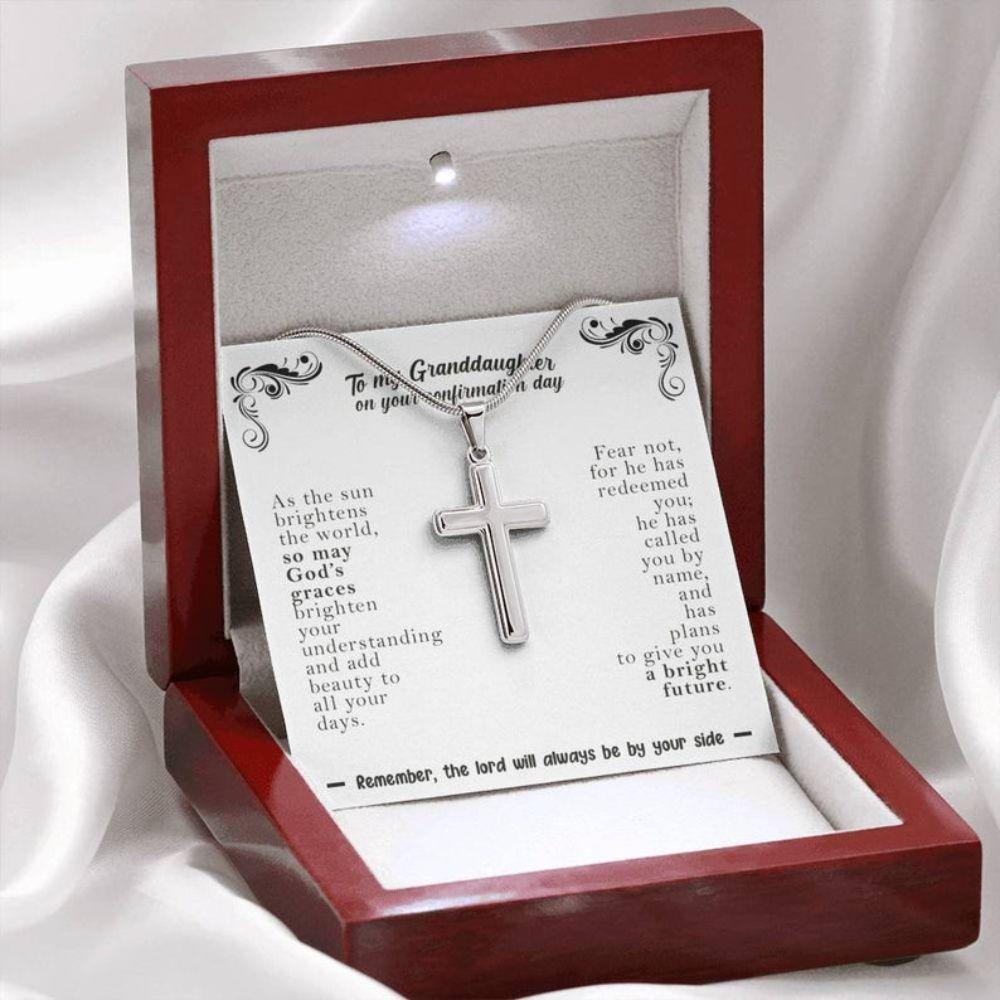Granddaughter Necklace, To My Granddaughter On Your Confirmation Day Necklace “ Baptism, Confirmation Gift