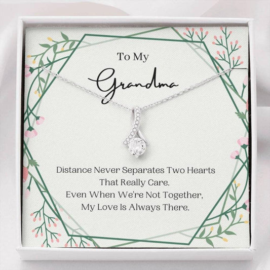 Grandmother Necklace, To My Grandma Necklace, Distance Never Separates, Present For Grandma Rakva