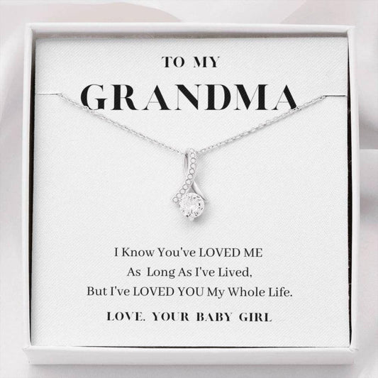 Grandmother Necklace, To My Grandma Necklace, Love You My Whole Life, Grandma’S Gift From Granddaughter Rakva