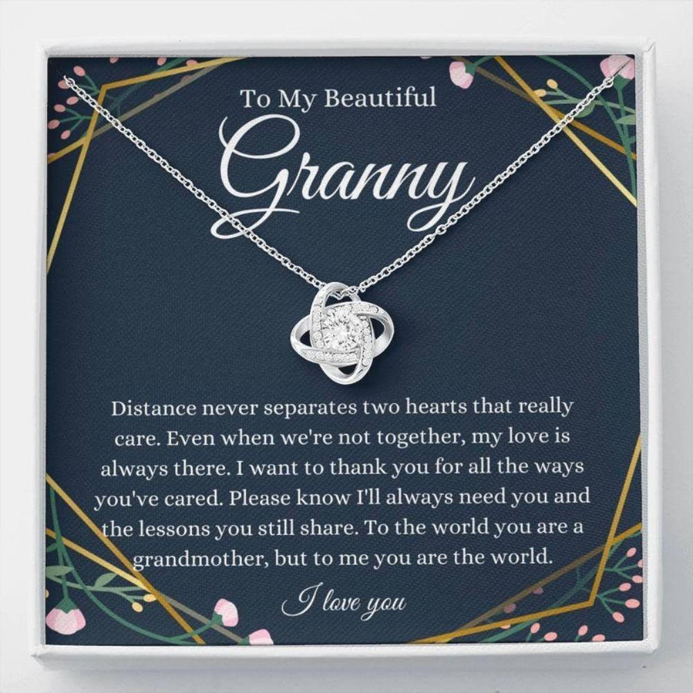 Grandmother Necklace, To My Granny Necklace, Gift For Grandmother From Granddaughter Grandson
