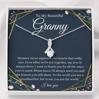 Grandmother Necklace, To My Granny Necklace, Gift For Grandmother Grandma From Granddaughter Grandson