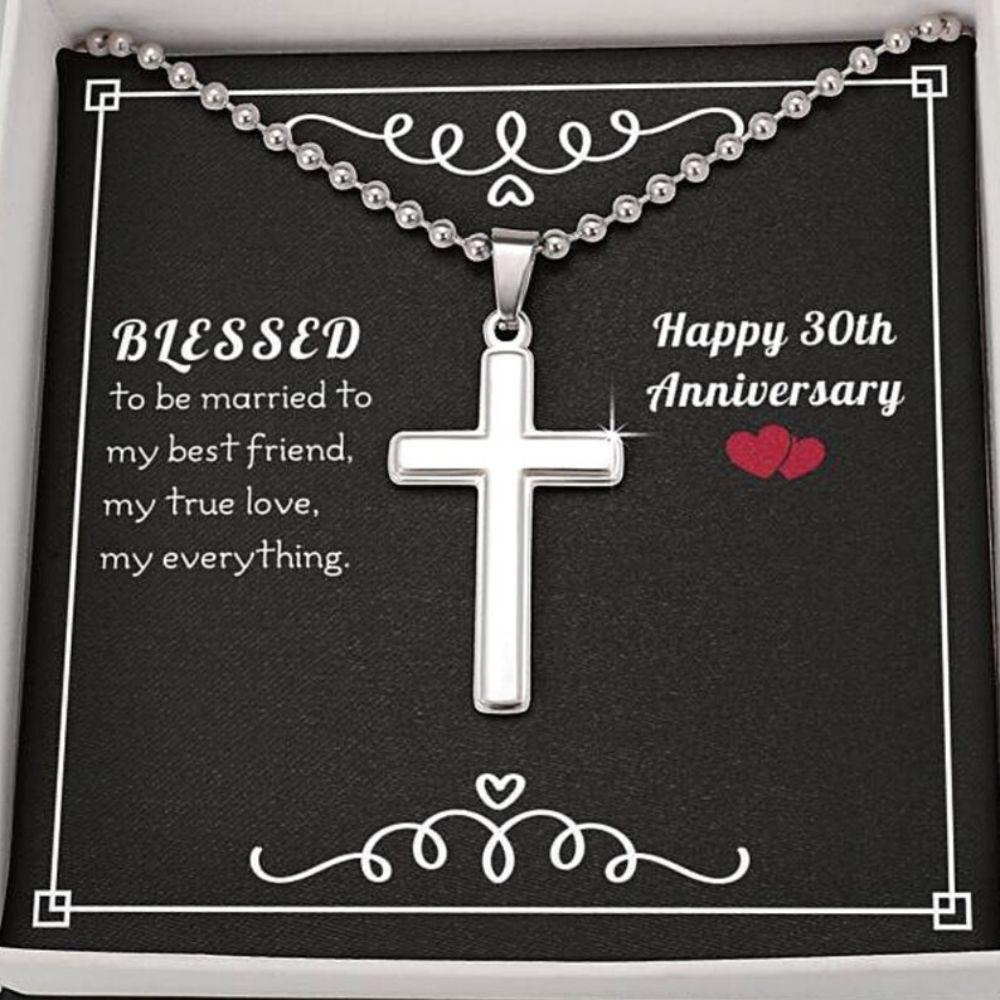 Husband Necklace, To My Husband Necklace Gift “ Blessed 30Th Anniversary Necklace