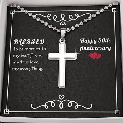 Husband Necklace, To My Husband Necklace Gift “ Blessed 30Th Anniversary Necklace