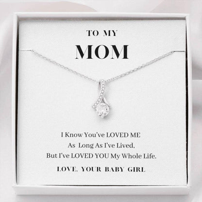 Mom Necklace, To My Mom Necklace, Love You My Whole Life, Daughter To Mom Gift, Present For Mom